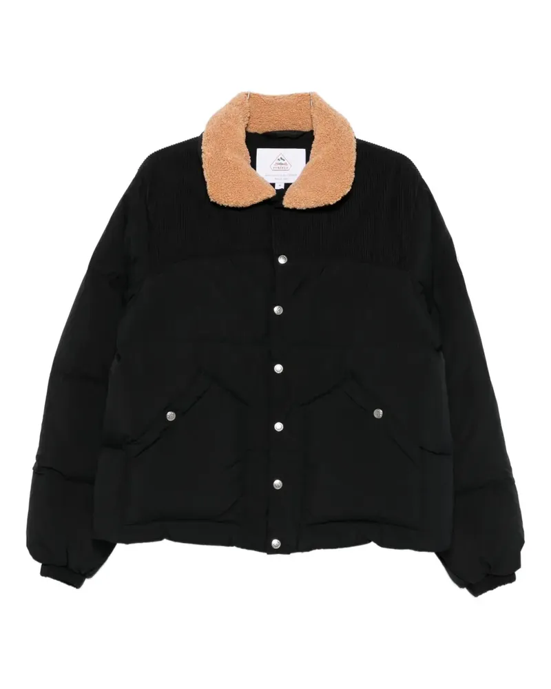 Pyrenex Gefütterte Jacke mit Shearling-Kragen - Schwarz Schwarz