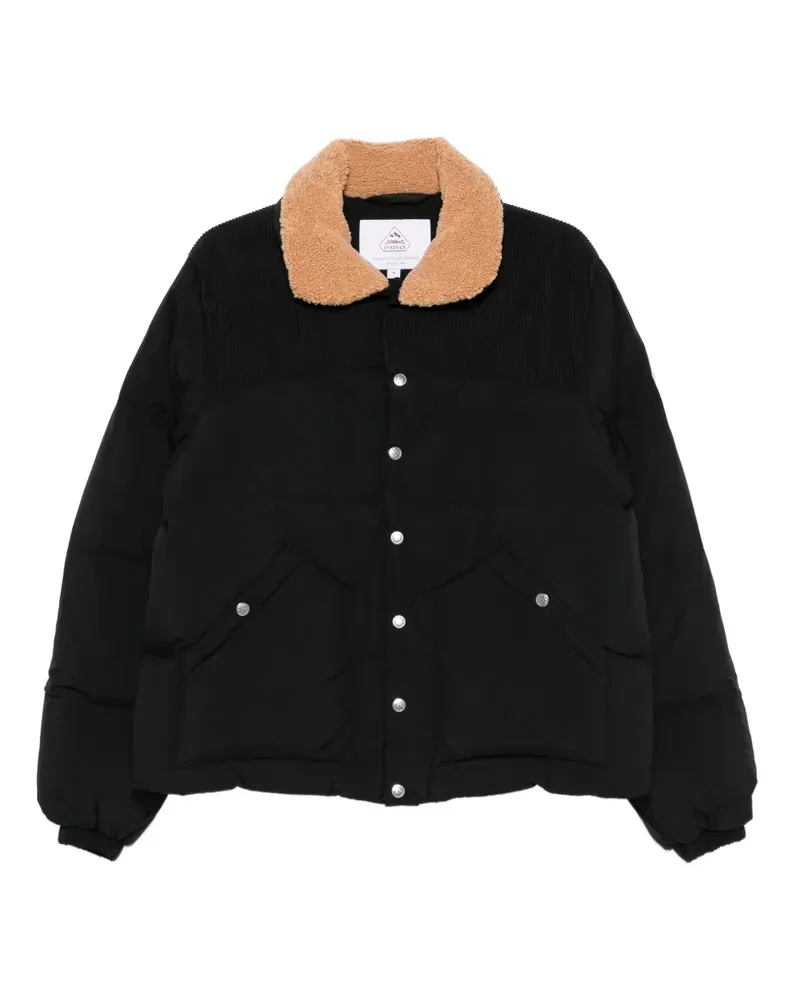 Pyrenex Gefütterte Jacke mit Shearling-Kragen - Schwarz Schwarz