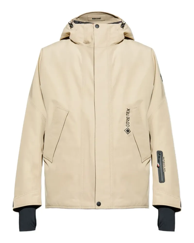 Moncler Lambir hooded zip-up ski jacket - Nude Nude