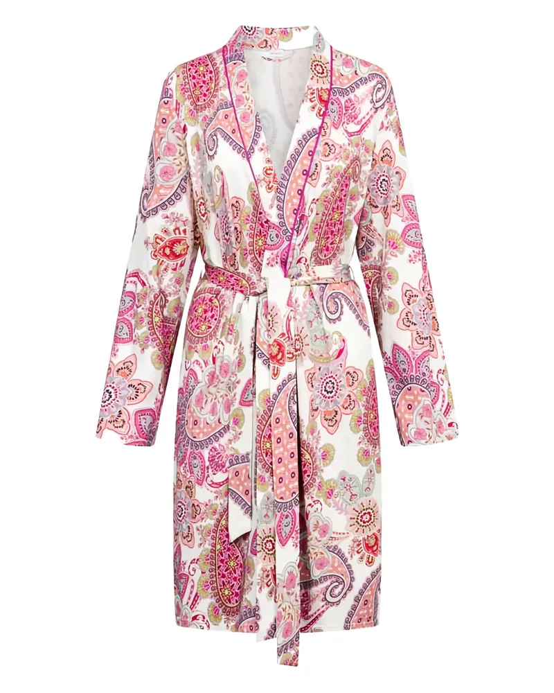 Rochas Paisley Belted Robe - Weiß Weiß