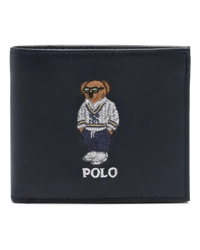 Ralph Lauren Portemonnaie mit Polo Bear - Blau Blau