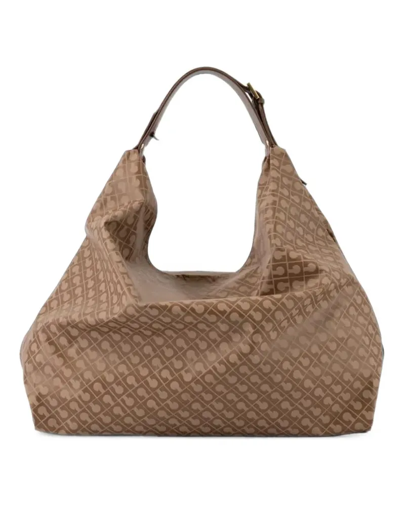 Gherardini Amazzonia monogram-print slouchy tote bag - Braun Braun