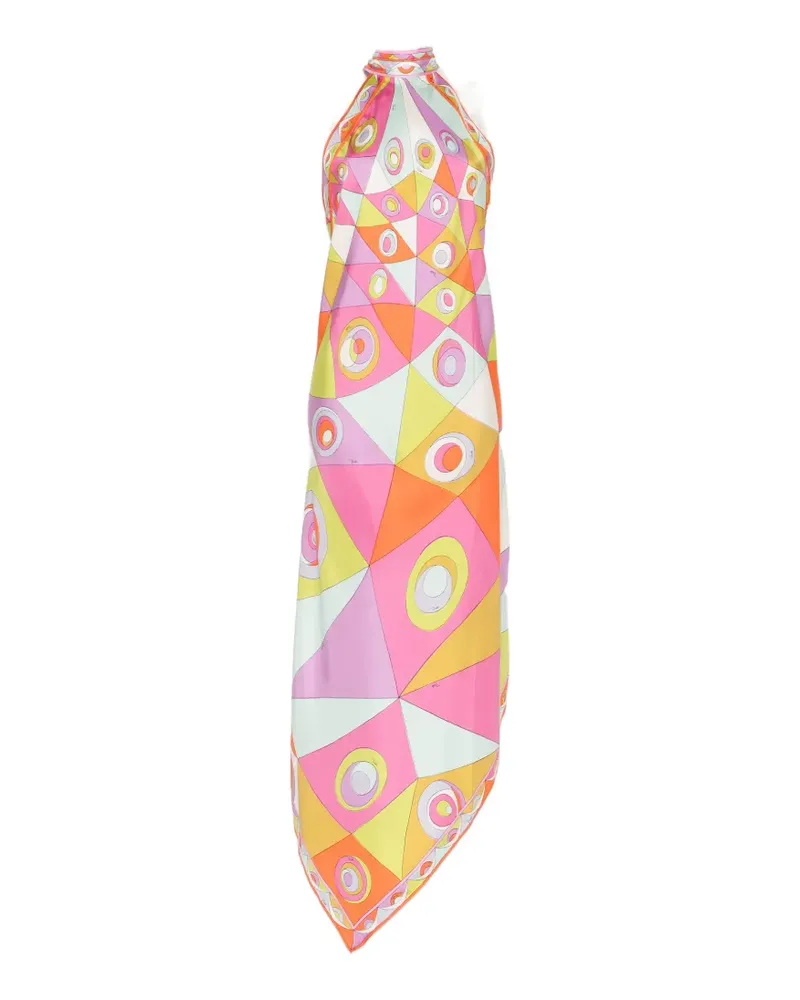 Emilio Pucci geometric-print midi dress - Rosa Rosa