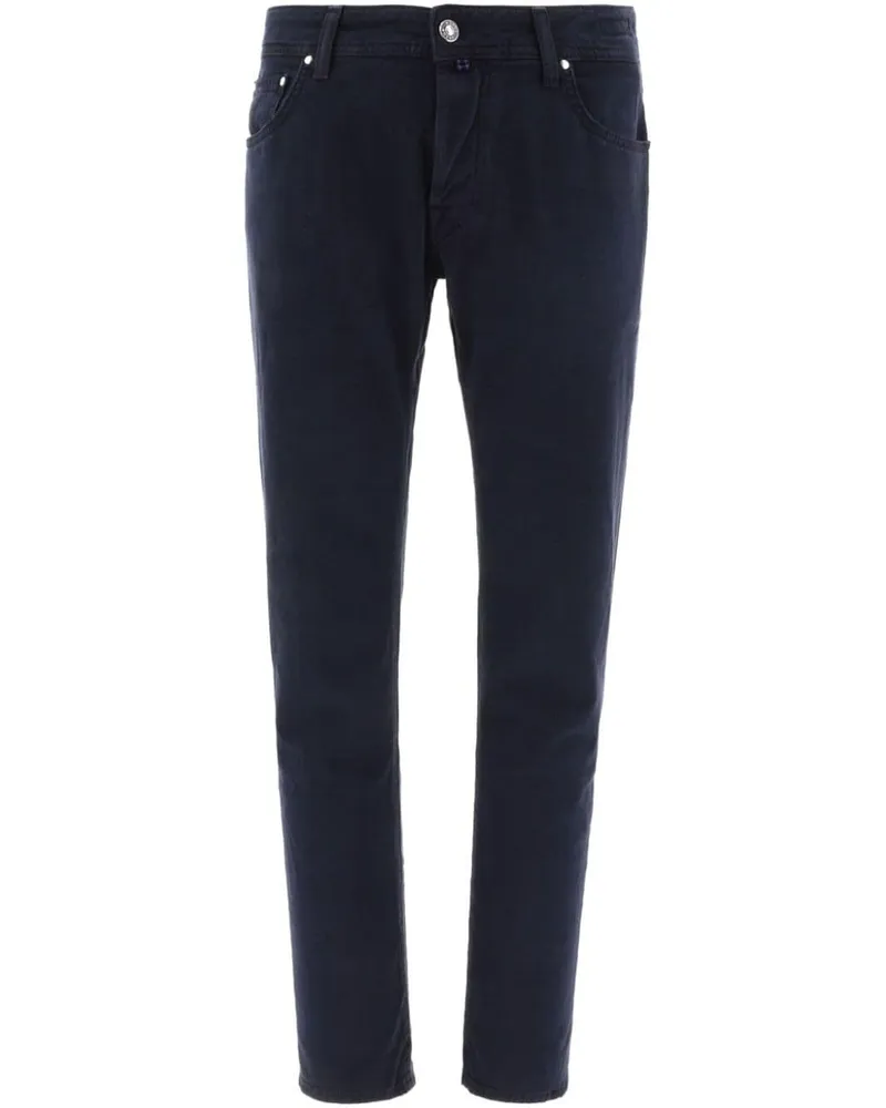 Jacob Cohën Halbhohe Straight-Leg-Jeans Blau