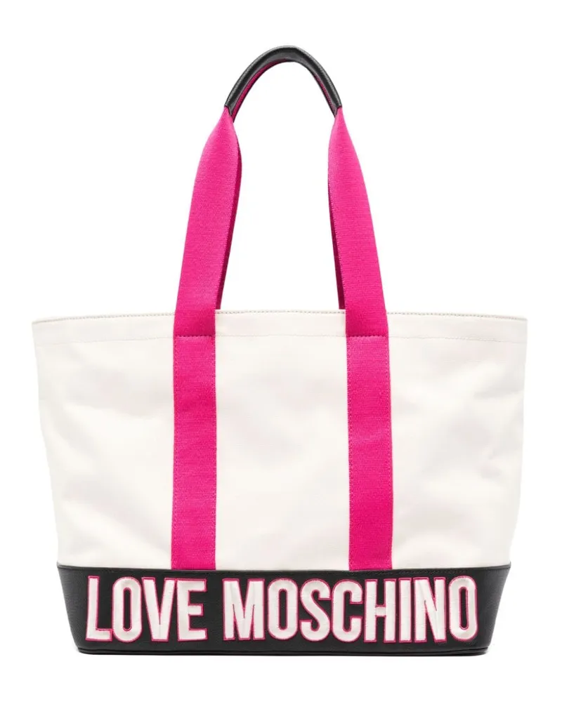 Moschino Handtasche mit Farben-Print Nude