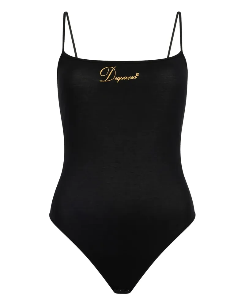 Dsquared2 Signature Body mit eckigem Ausschnitt - Schwarz Schwarz