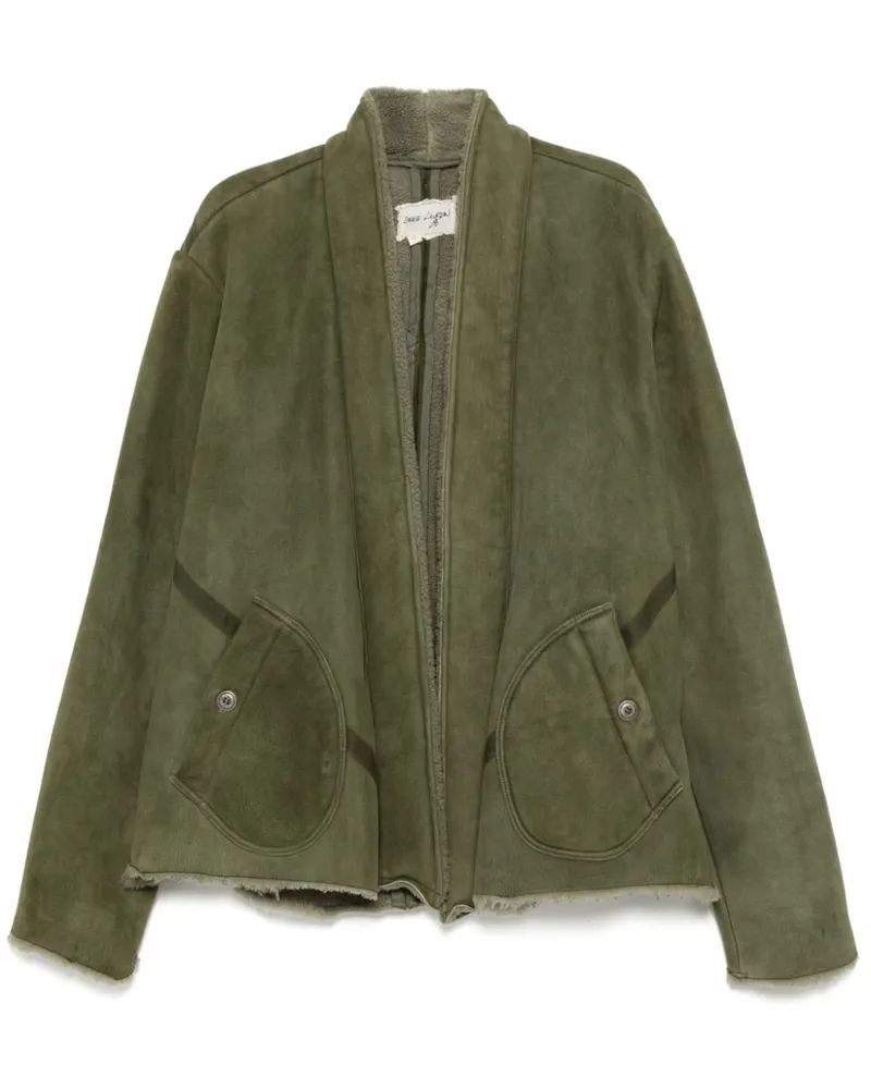 Greg Lauren Arny Jacke aus Shearling - Grün Grün