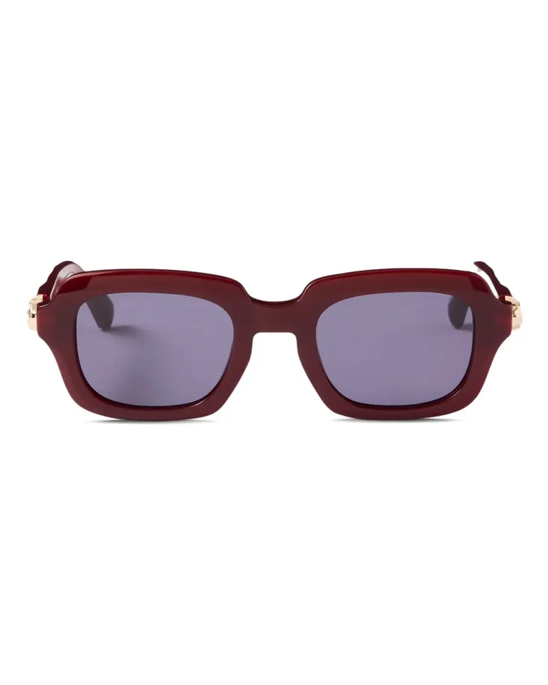 Sandro logo-detail rectangle-frame sunglasses - Rot Rot