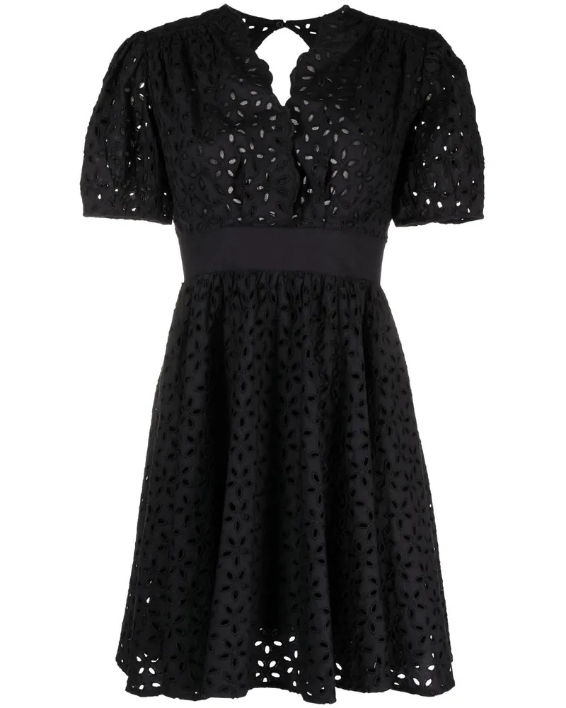 Pinko Kleid mit Lochstickerei - Schwarz Schwarz