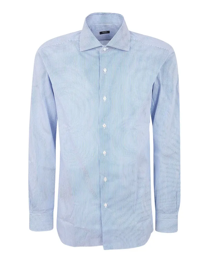 BARBA Gestreiftes Hemd - Blau Blau
