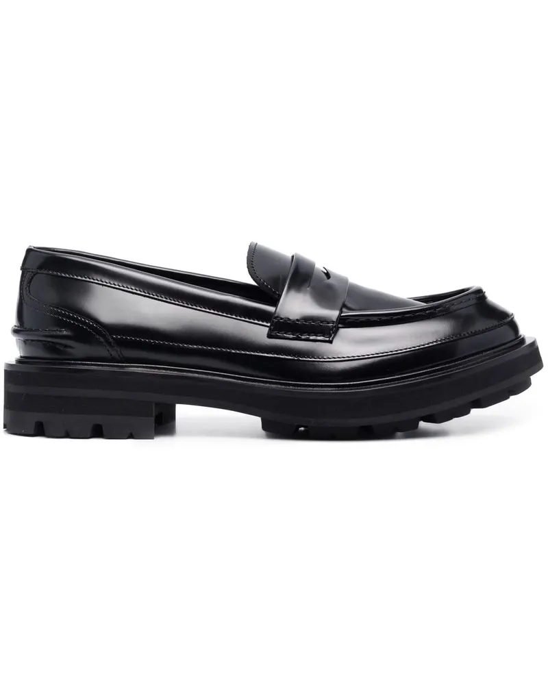 Alexander McQueen Penny-Loafer mit Profilsohle - Schwarz Schwarz