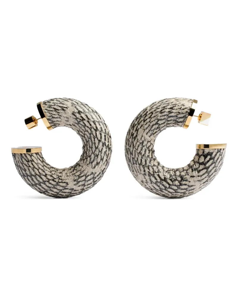 Jacquemus Creolen mit Python-Effekt - Gold Gold