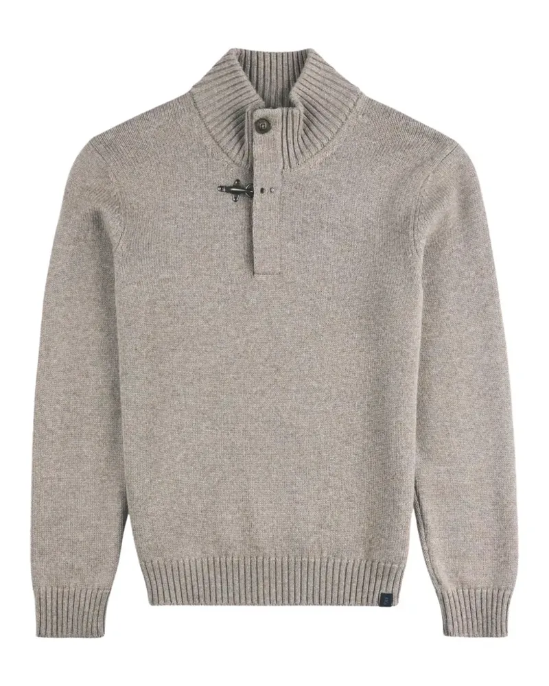 Fay toggle-fastening wool sweater - Nude Nude