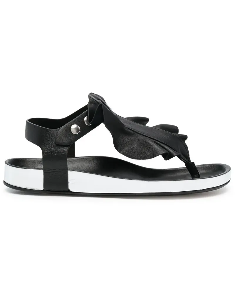 Isabel Marant Sandalen mit Rüschen - Schwarz Schwarz