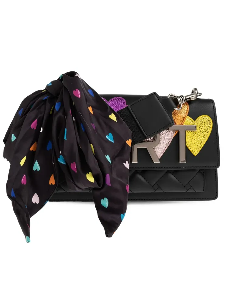 Kurt Geiger Shoreditch quilted kurt heart cross body bag - Schwarz Schwarz