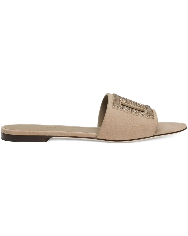 Dolce & Gabbana Sandalen mit Kristallen - Nude Nude