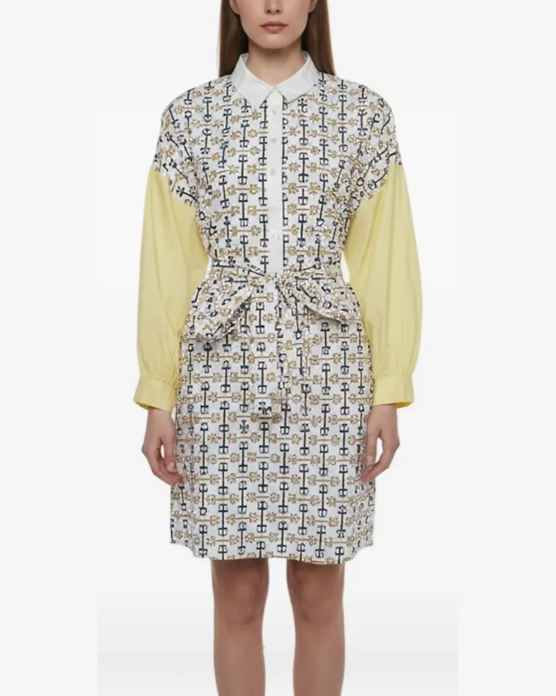 Maje Minikleid mit langen Ärmeln - Weiß Weiß