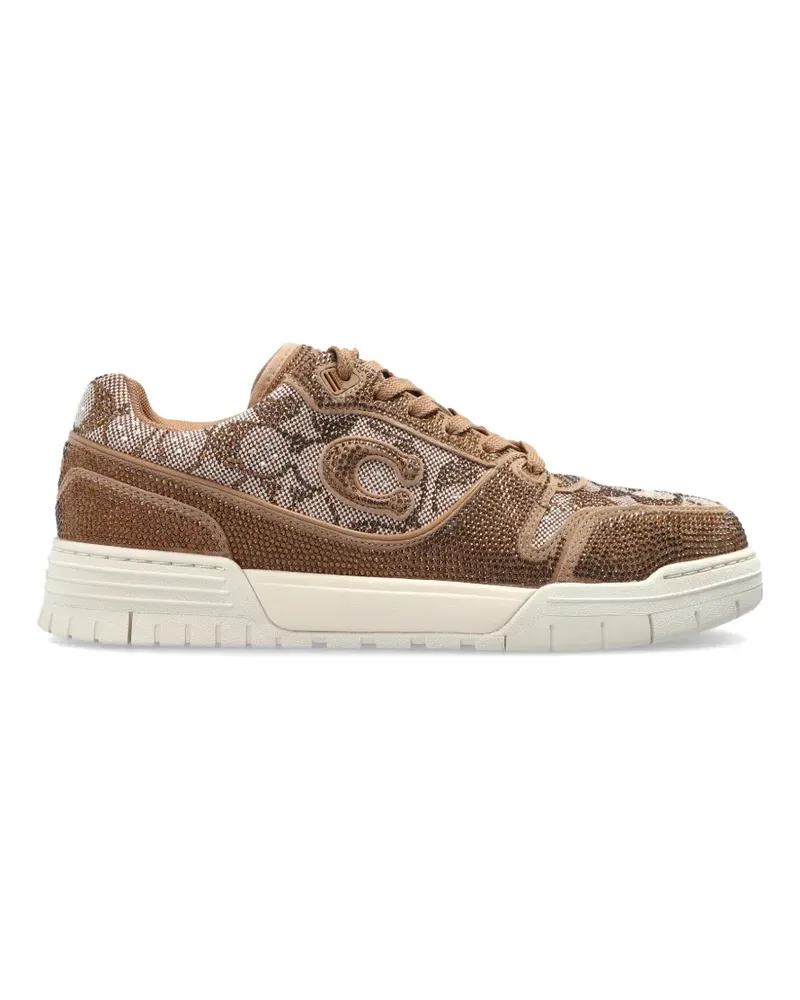 Coach pattern lace-up sneakers - Braun Braun