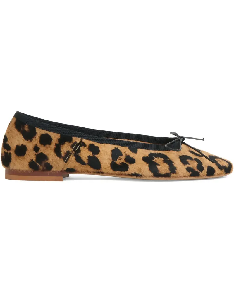 Mansur Gavriel Ballerinas mit Leoparden-Print - Braun Braun