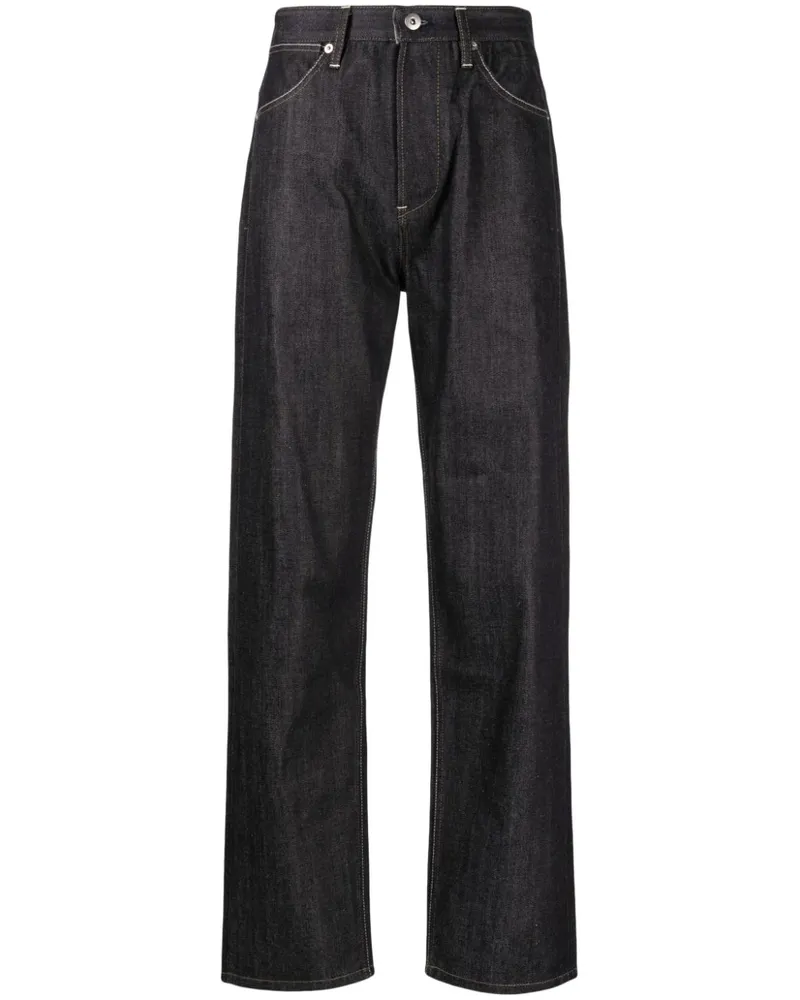 Jil Sander Jeans mit Kontraststickerei - Blau Blau