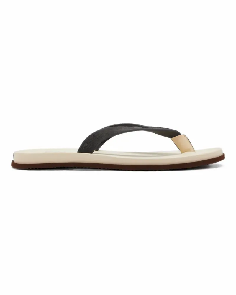 Brunello Cucinelli logo-print sandals - Grau Grau