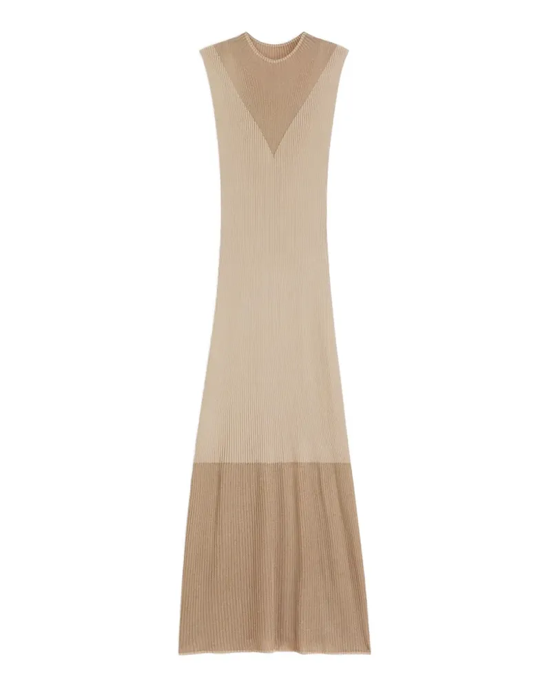 HUGO BOSS ribbed-knit sleeveless dress - Nude Nude