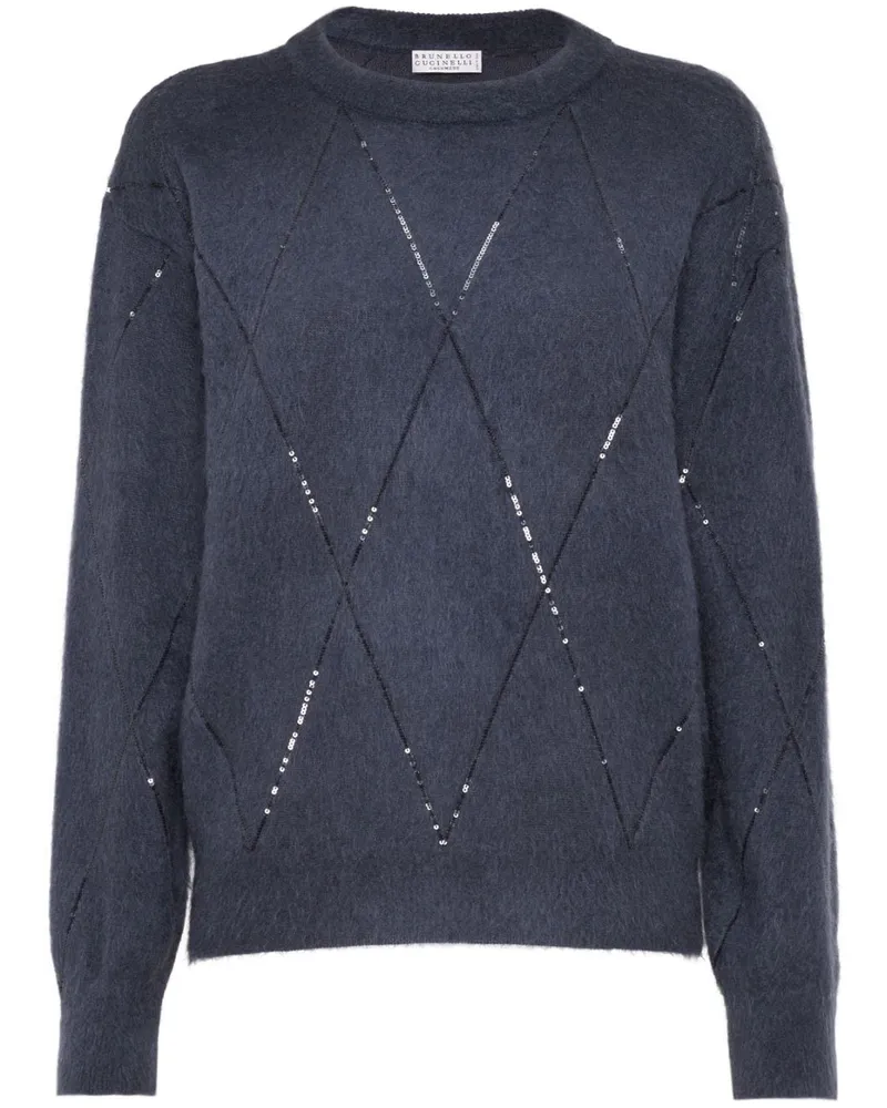 Brunello Cucinelli Pullover mit Pailletten - Blau Blau