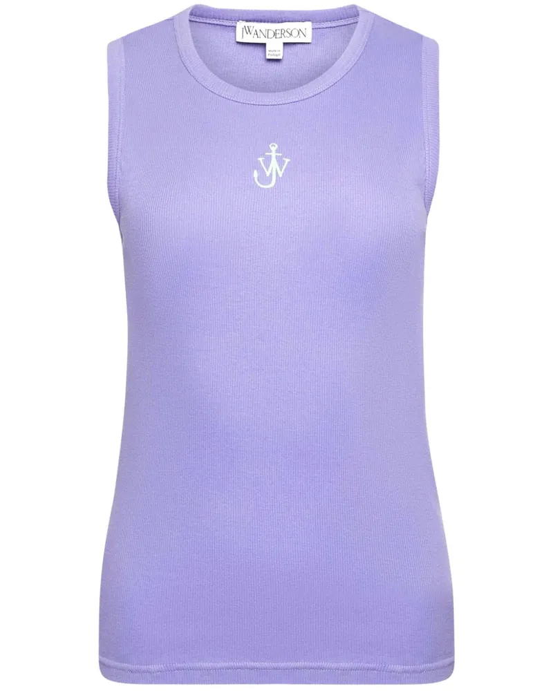 J.W.Anderson Top mit Logo-Stickerei - Violett Violett