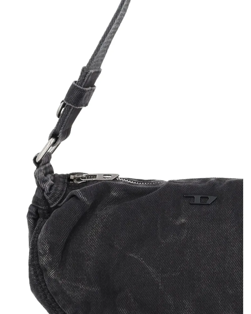 Diesel Rave Schultertasche mit Logo-Prägung - Schwarz Schwarz