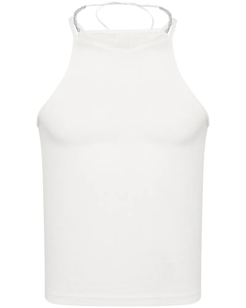 Dion Lee Fein geripptes Barball Tanktop Weiß