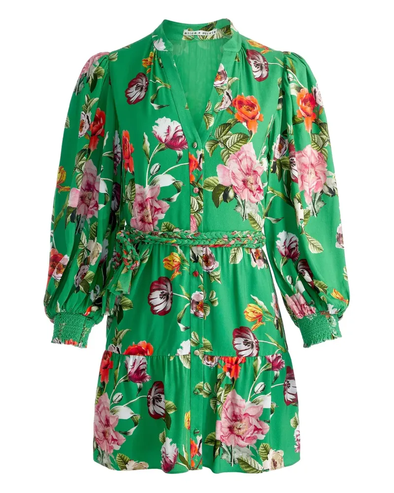 Alice + Olivia Antonette Minikleid - Grün Grün