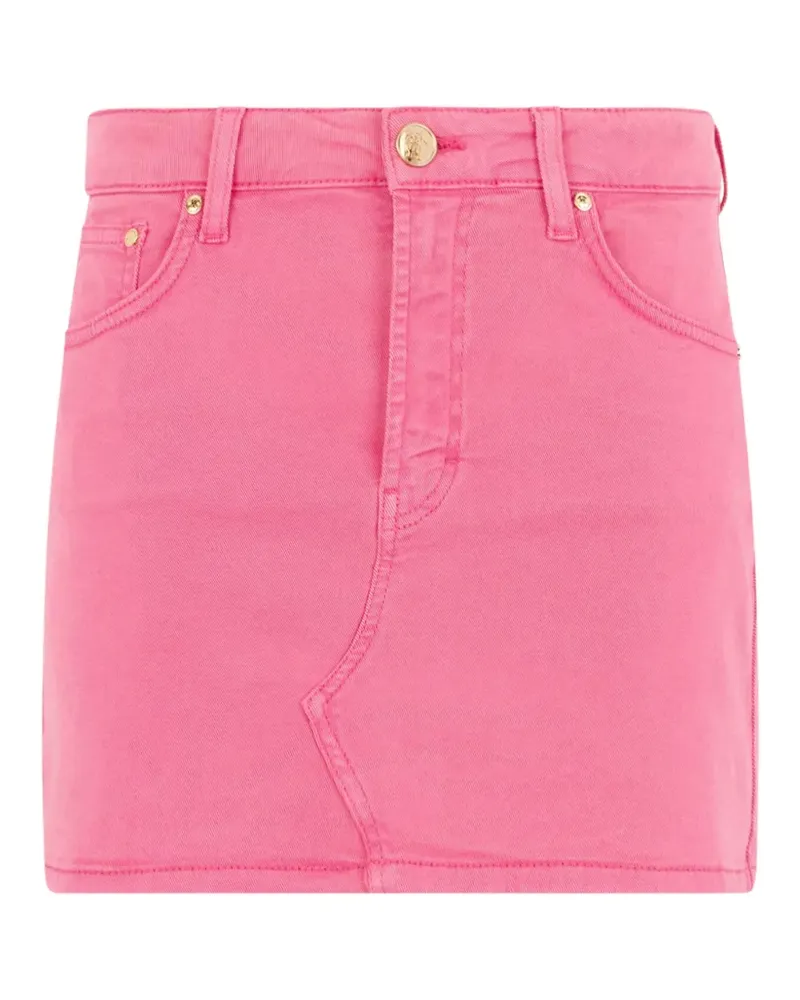 Roberto Cavalli Midirock mit Logo-Patch - Rosa Rosa