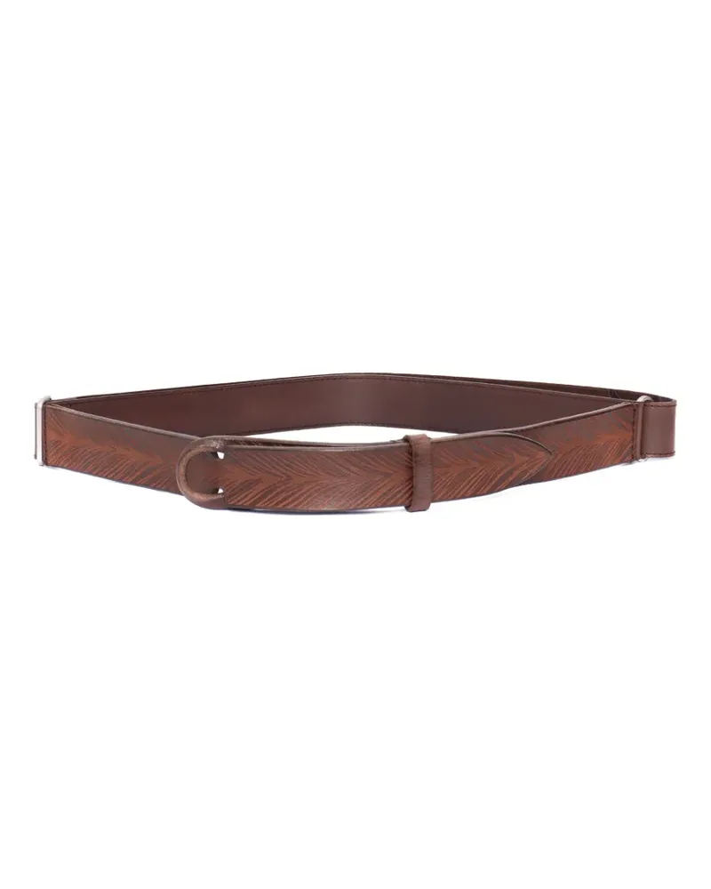 Orciani textured leather belt - Braun Braun