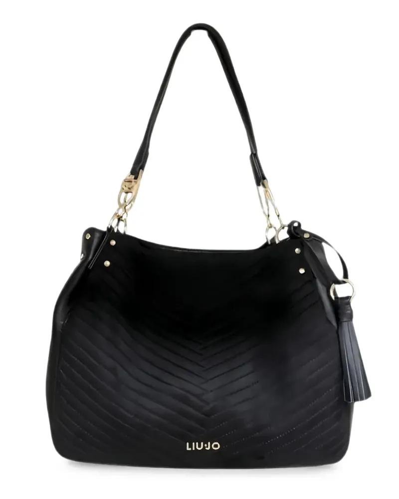 Liu Jo Schultertasche mit Chevron-Steppung - Schwarz Schwarz