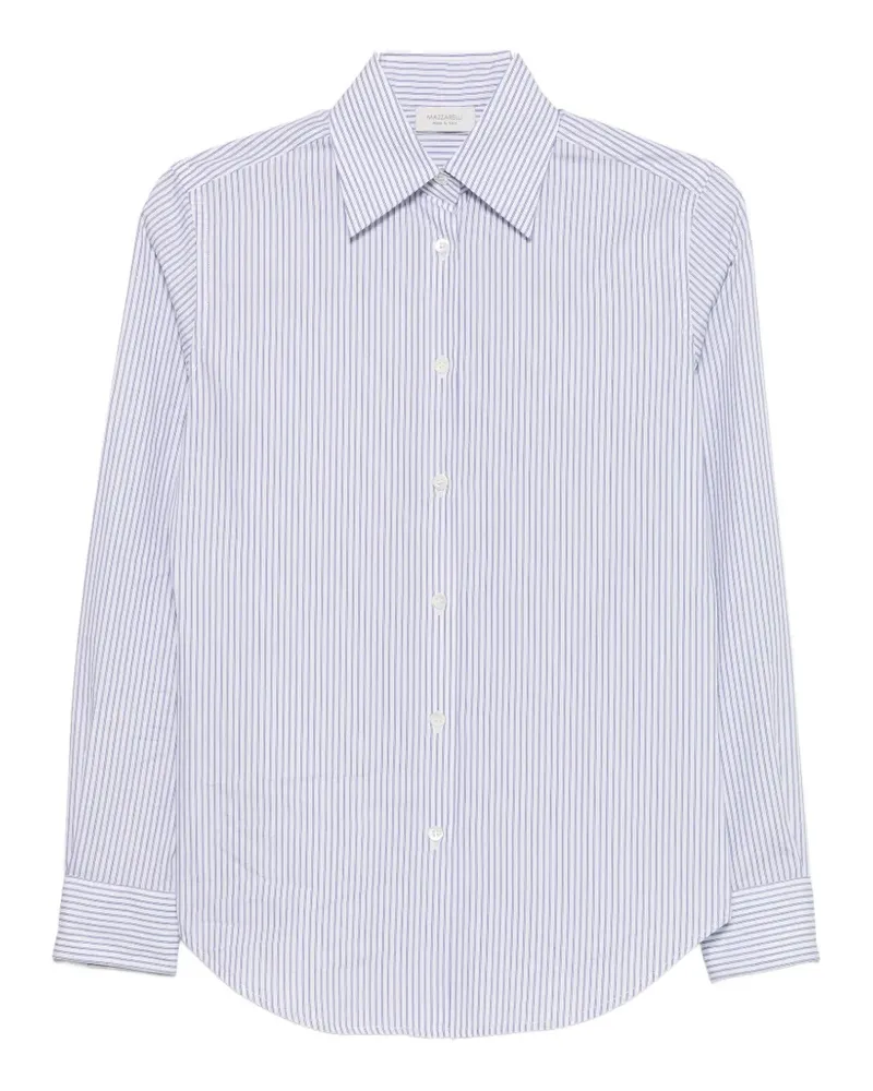 MAZZARELLI vertical-stripe long-sleeve shirt - Weiß Weiß
