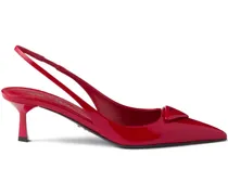 Slingback-Pumps mit dreieckigem Logo 55mm - Rot