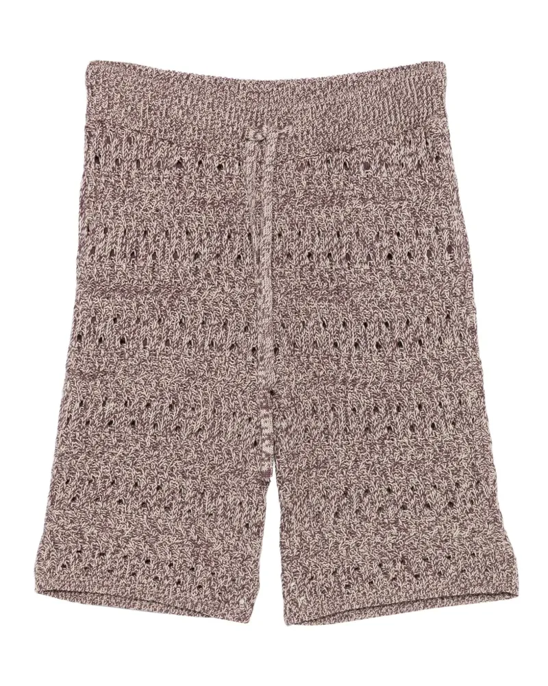 Roberto Collina open-knit drawstring shorts - Violett Violett