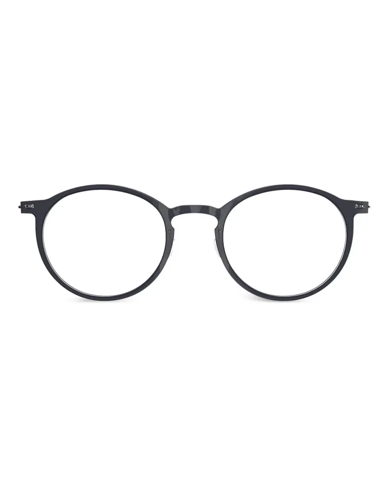 Lindberg Brille mit rundem Gestell - Grau Grau