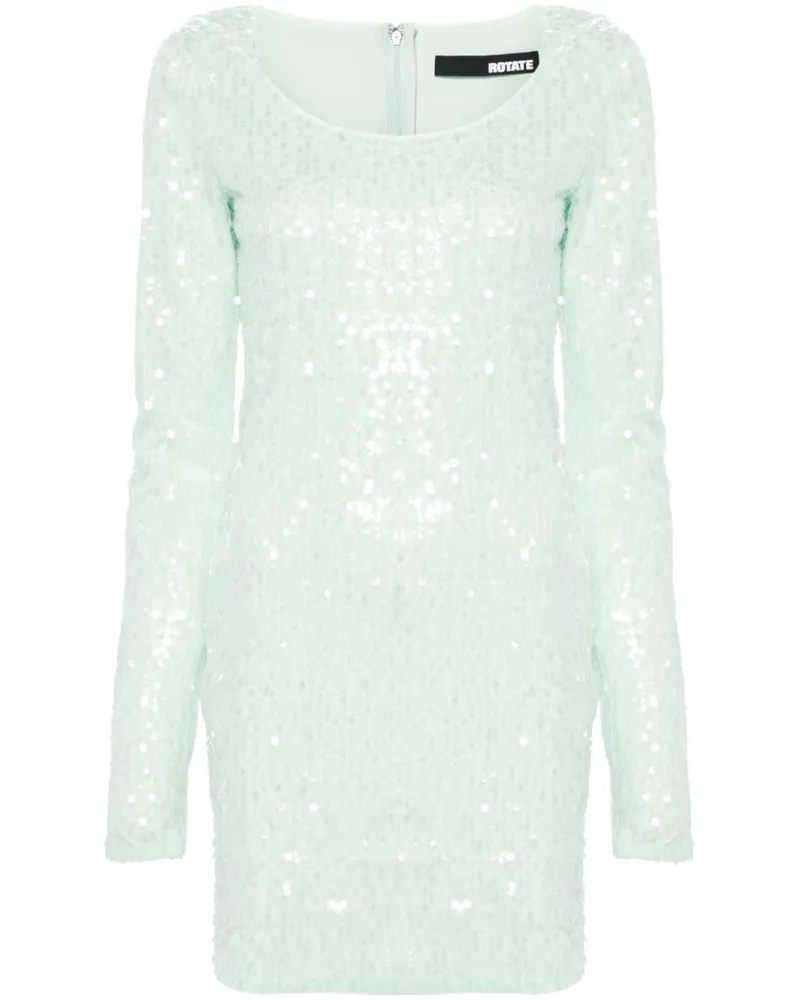 ROTATE Birger Christensen Minikleid mit Pailletten - Grün Grün