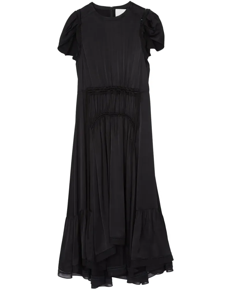 3.1 phillip lim Midikleid mit Tulpenärmeln - Schwarz Schwarz