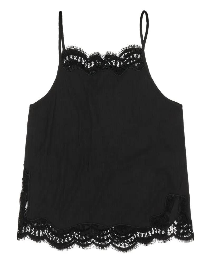 BIMBA Y LOLA Top mit Spitzenborte - Schwarz Schwarz