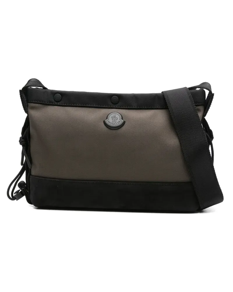 Moncler Kuriertasche mit Logo-Schild - Grün Grün