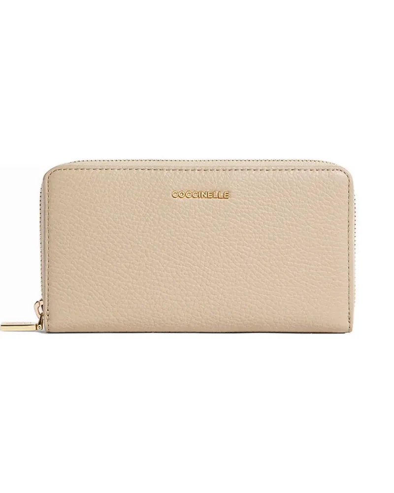 Coccinelle zip-up wallet - Nude Nude