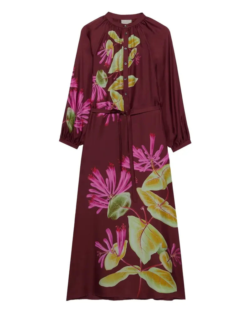 Pierre-Louis Mascia Aloe Kleid mit Blumen-Print - Rot Rot