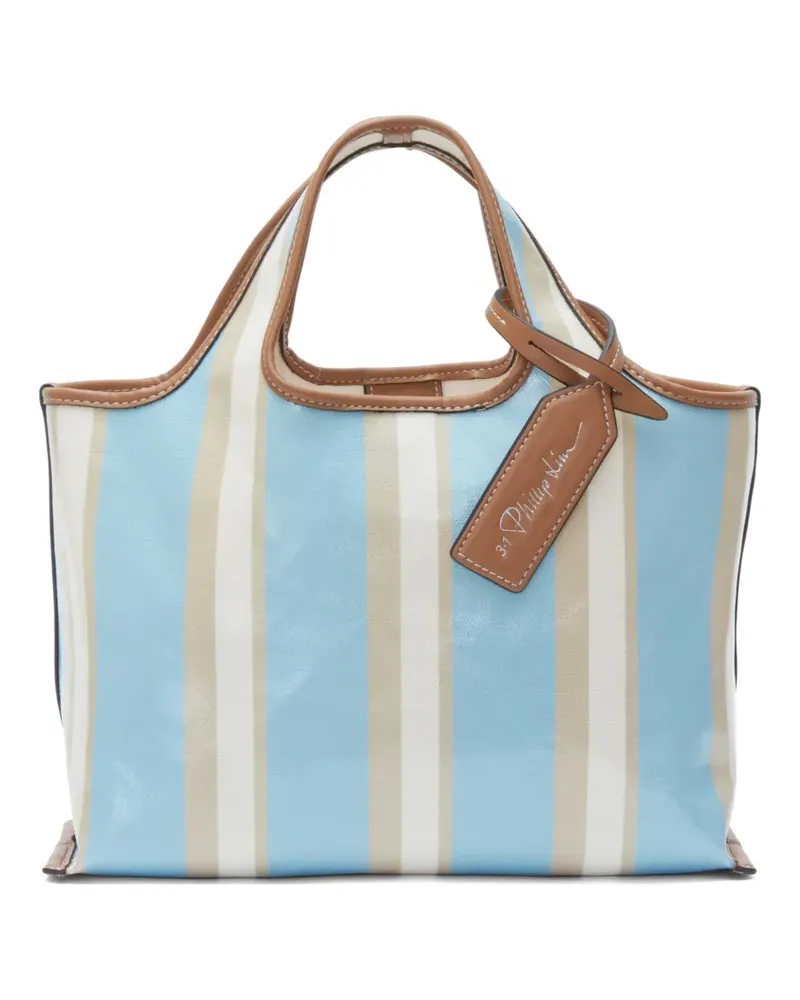 3.1 phillip lim mini striped tote bag - Blau Blau