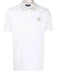 Versace Greca short-sleeved polo shirt Weiß