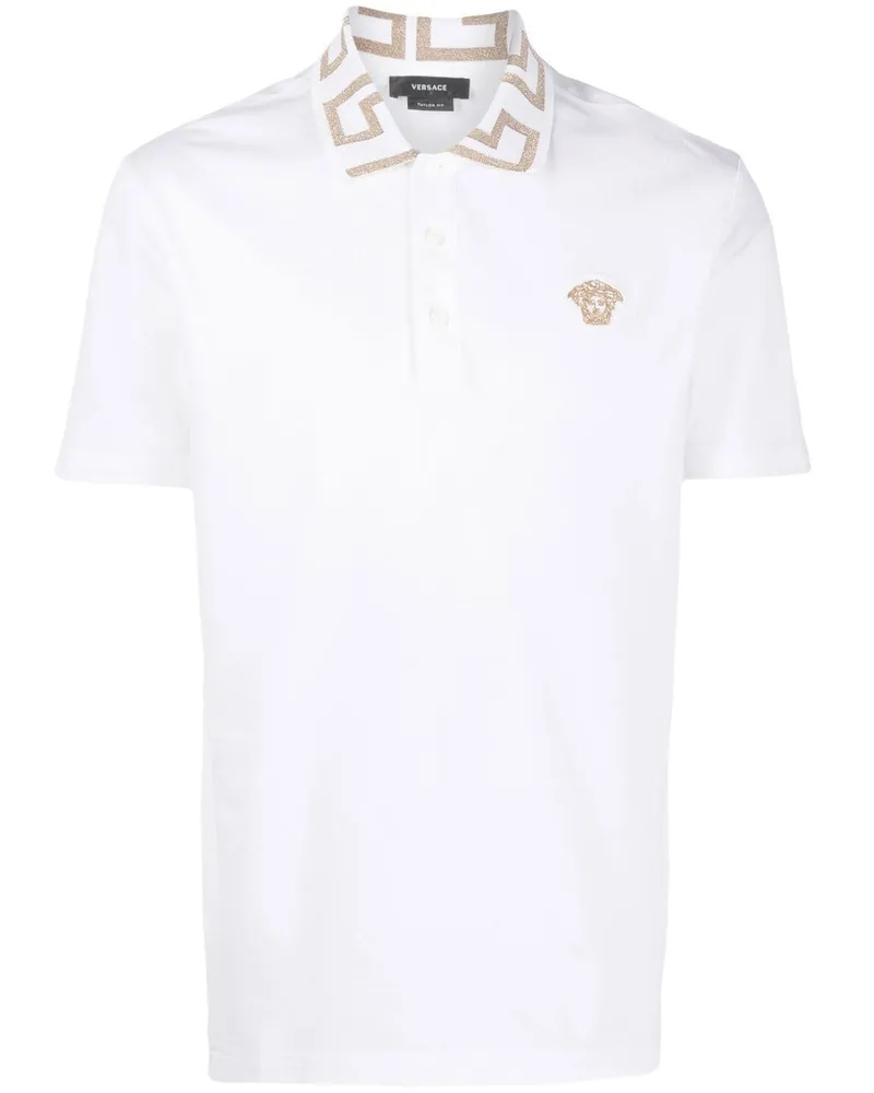Versace Greca short-sleeved polo shirt - Weiß Weiß
