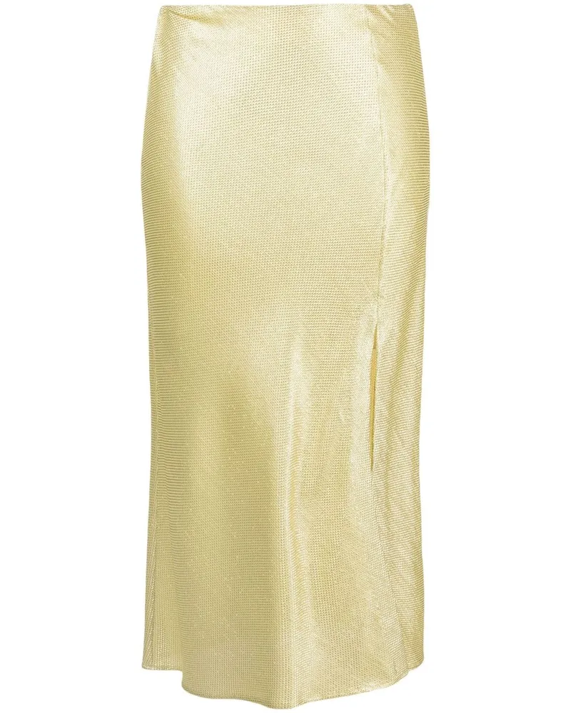 forte_forte Music Bleistiftrock aus Lurex-Jacquard - Gold Gold