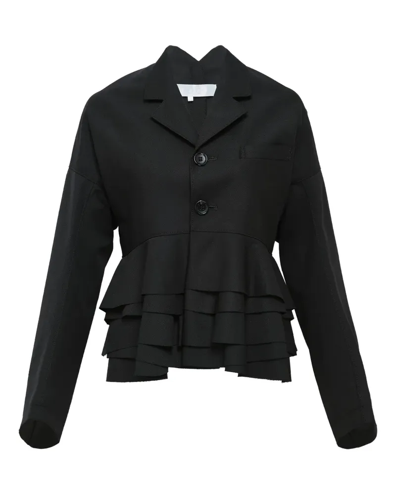 Comme des Garçons ruffled peplum jacket - Schwarz Schwarz