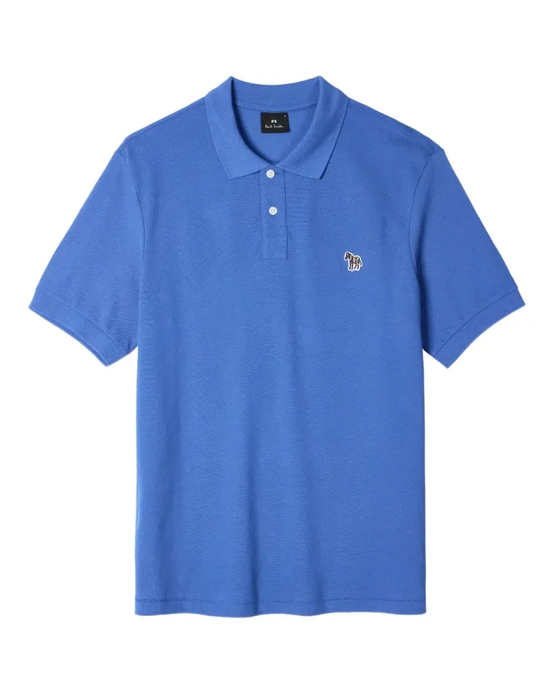 Paul Smith Zebra Poloshirt aus Bio-Baumwolle - Blau Blau